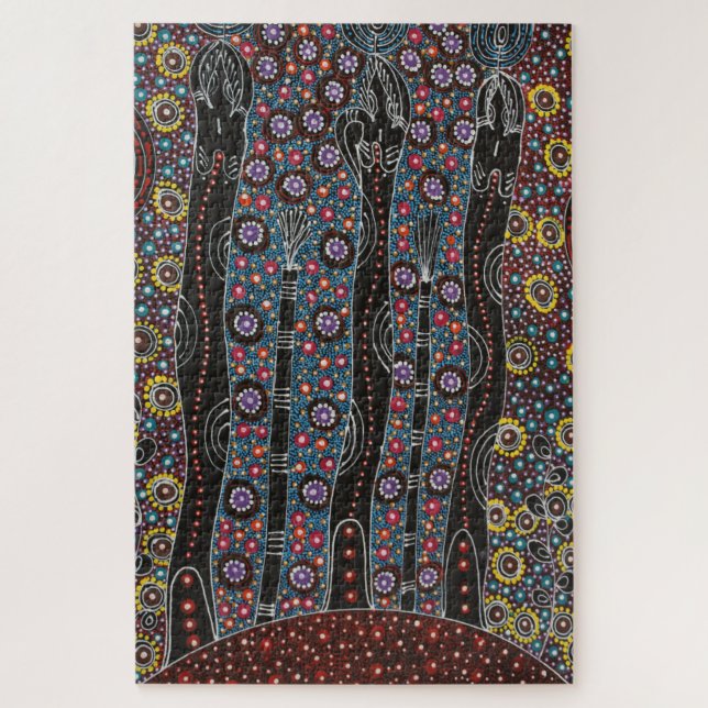 Puzzle Tres hermanas soñando por Cindy Wallace (Vertical)