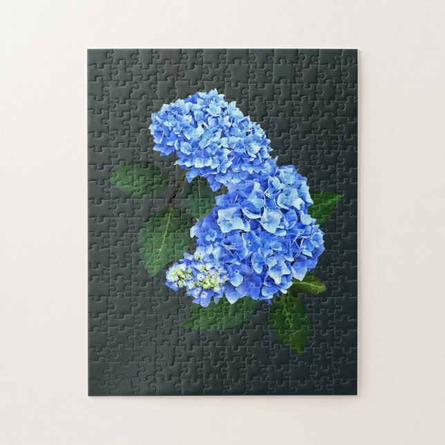Puzzle Tres Hydrangea azul (Vertical)