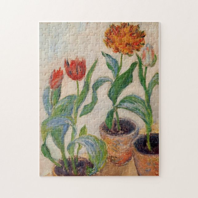 Puzzle Tres ollas de Tulips Monet Bella Artes (Vertical)