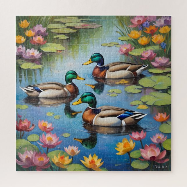 Puzzle Tres patos reales (Vertical)