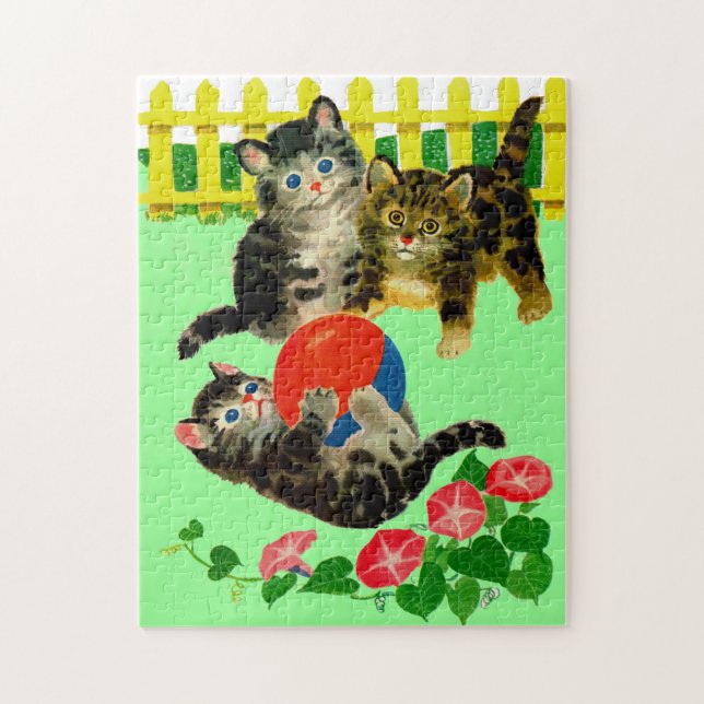Puzzle tres pequeños gatitos (Vertical)
