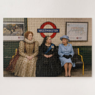 Puzzle Tres reinas en la estación de metro de Londres