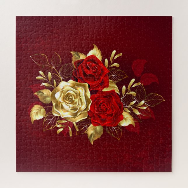 Puzzle Tres Rosas Joyas (Horizontal)