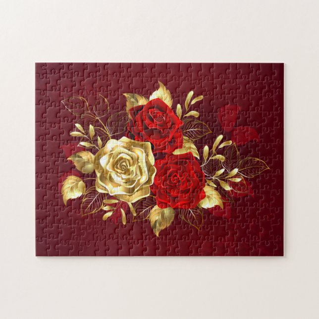 Puzzle Tres Rosas Joyas (Horizontal)