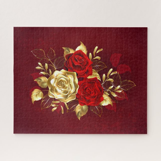 Puzzle Tres Rosas Joyas (Horizontal)