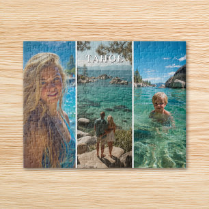Puzzle Tres tiras verticales boho foto 11x14