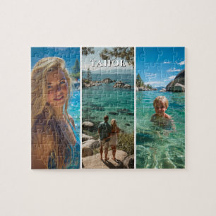 Puzzle Tres tiras verticales boho foto 8x10
