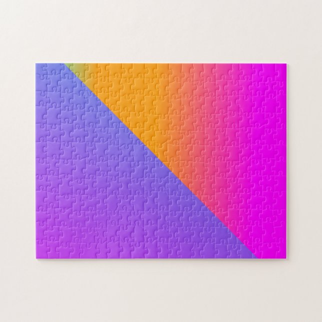 Puzzle Triángulo geométrico súper brillante de dos tonos (Horizontal)