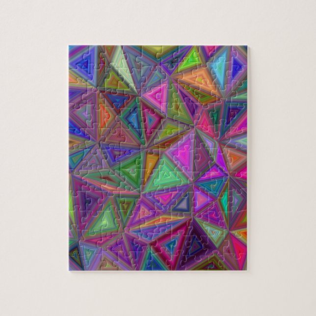 Puzzle Triángulos caóticos multicolores (Vertical)