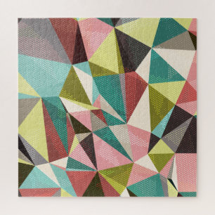 Puzzle Triángulos Coloridos, Formas Geométricas Abstracta