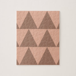 Puzzle Triángulos geométricos grandes Mocha Mousse Dusty 