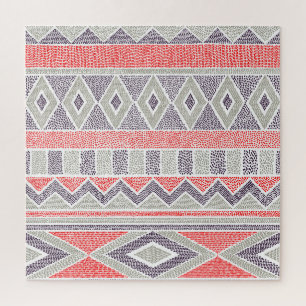 Puzzle Tribal de etnia rayada: cosecha artesanal