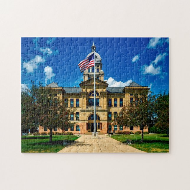 Puzzle Tribunal del Condado de Benton Iowa. (Horizontal)