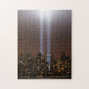 Puzzle Tributo del World Trade Center en luz en Nueva