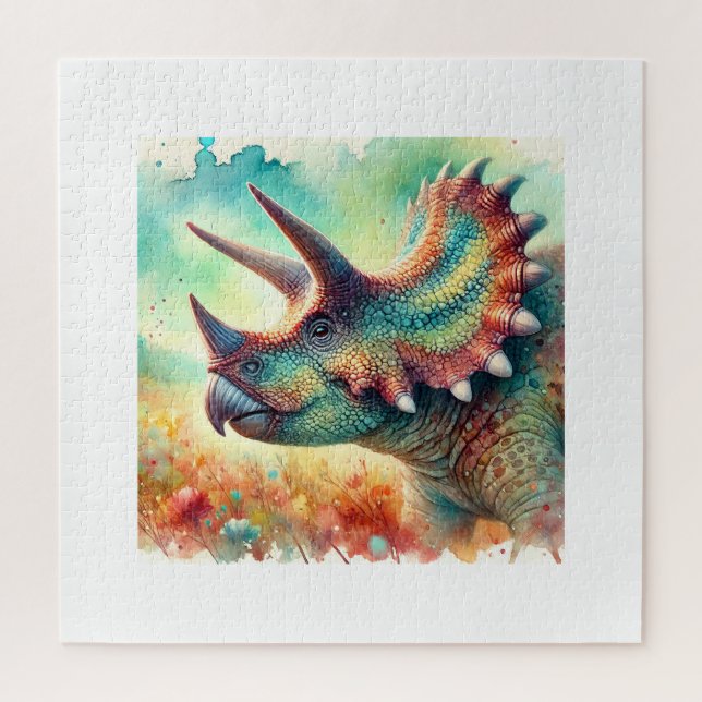 Puzzle Triceratops 210724AREF145 - Watercolor (Vertical)