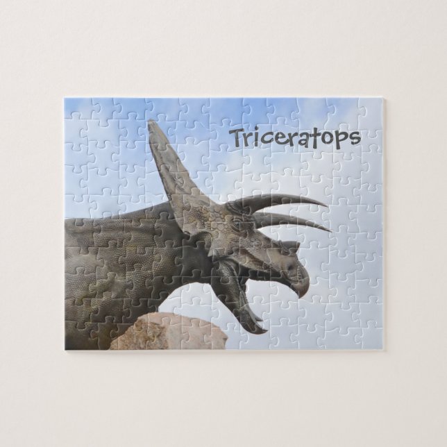 Puzzle Triceratops Dinosaur (Horizontal)