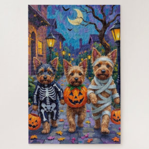 Puzzle Trick-or-Treat del Terrier Australiano en Hallowee