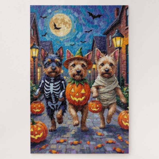 Puzzle Trick-or-Treating con disfraz de Halloween para Ce (Vertical)