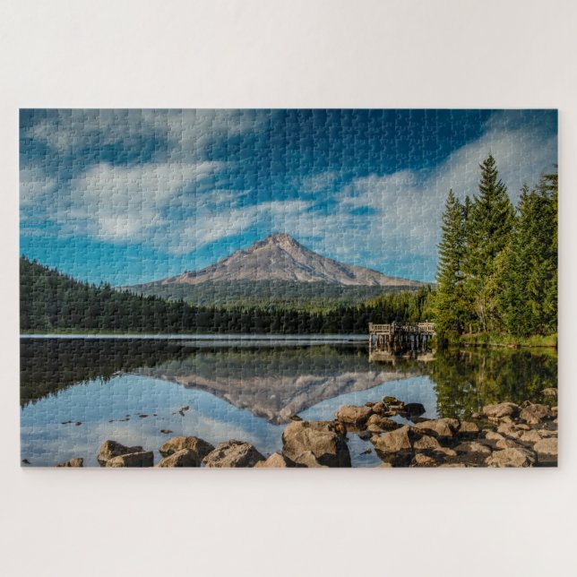 Puzzle Trillium Lake Mount Hood Oregon (Horizontal)