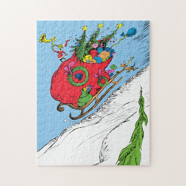 Puzzle Trineo Fugitivo del Grinch y Max (Vertical)