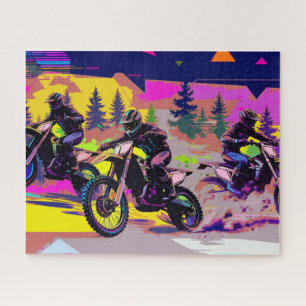 Puzzle Trío de corredores de Motocross - Pilotos de bicic