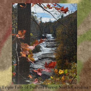 Puzzle Triple Falls Carolina del Norte Otoño