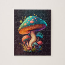 Trippy Blue Amanita Muscaria Flexible Photo Magnet