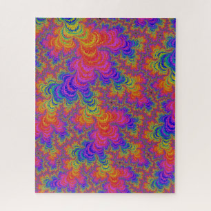 Puzzle Trippy Funky Audaz Vibrante Arcoíris Abstracto Fra