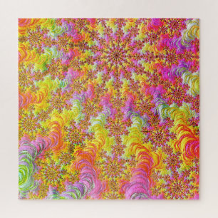 Puzzle Trippy Groovy Funky Psicodélico Fractal Burst