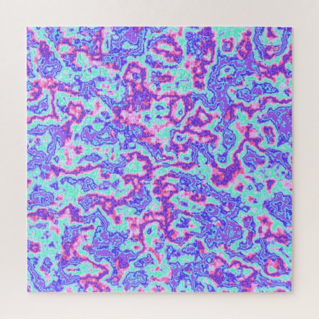 Puzzle Trippy Vibrante Colorido Máximo Resumen Marble (Vertical)