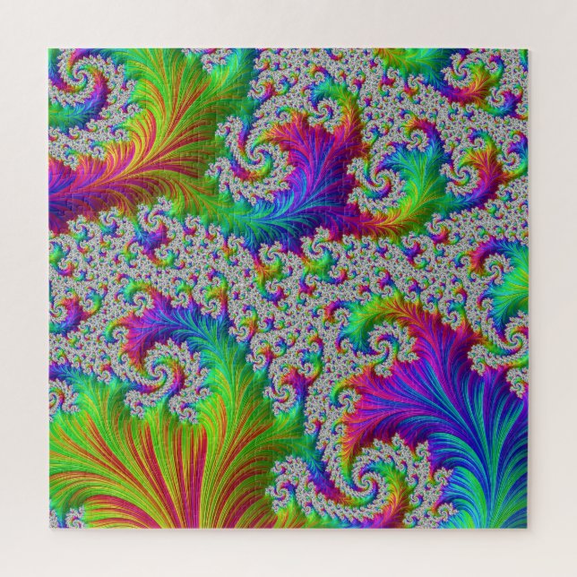 Puzzle Trippy vibrante negrita trippy espiral arcoiris fr (Vertical)