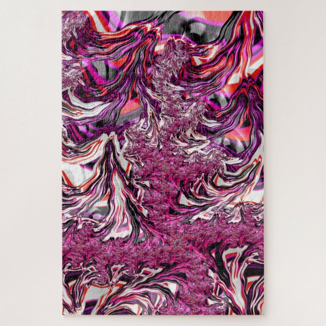 Puzzle Trippy Vibrante Psicodelle Funky Arte Fractal (Vertical)