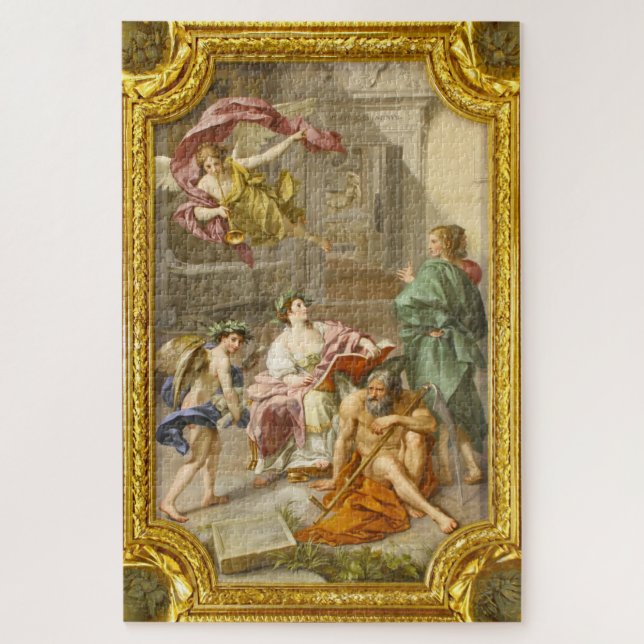 Puzzle "Triunfo de la historia con el tiempo" Biblioteca  (Vertical)