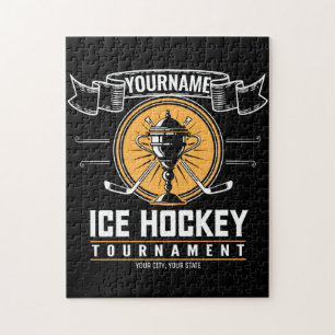 Puzzle Trofeo de Hockey sobre Hielo Personalizado Jugador