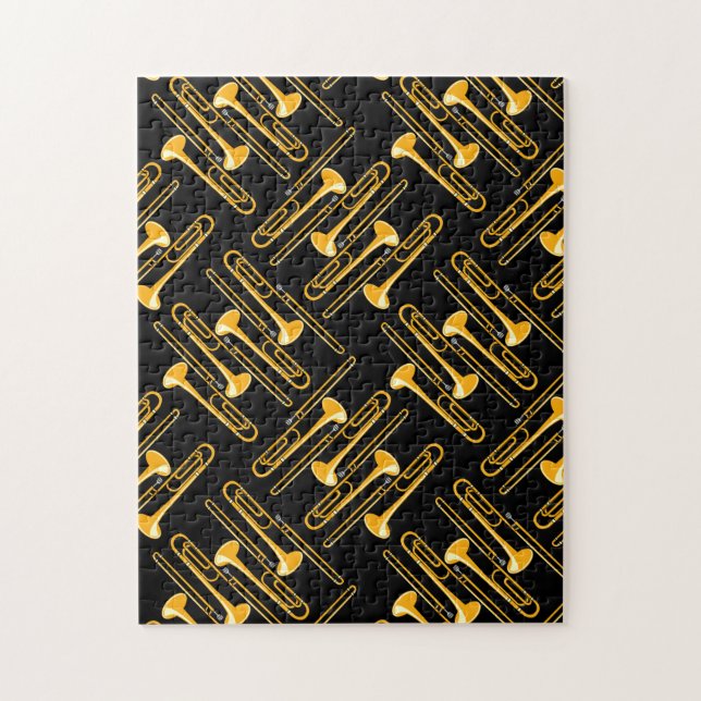 Puzzle Trombone Crosshatch (Vertical)
