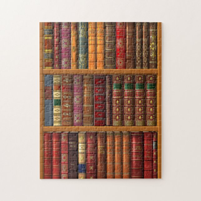 Puzzle Trompe - l ' oeil "biblioteca francesa". (Vertical)
