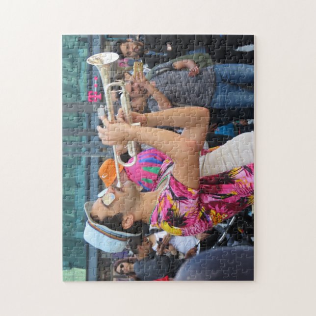 Puzzle Trompetista de la calle en Berlín, Alemania (Vertical)