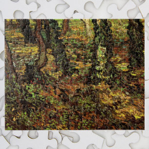 Puzzle Troncos de árboles con hiedra de Vincent van Gogh