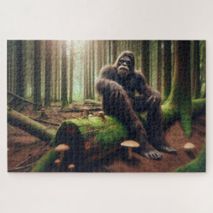 Puzzle Trono de bosque para pies gigantes, profundidad en