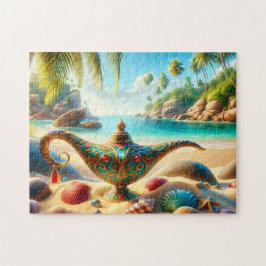 Puzzle Tropical Genie Lamp by the Sea