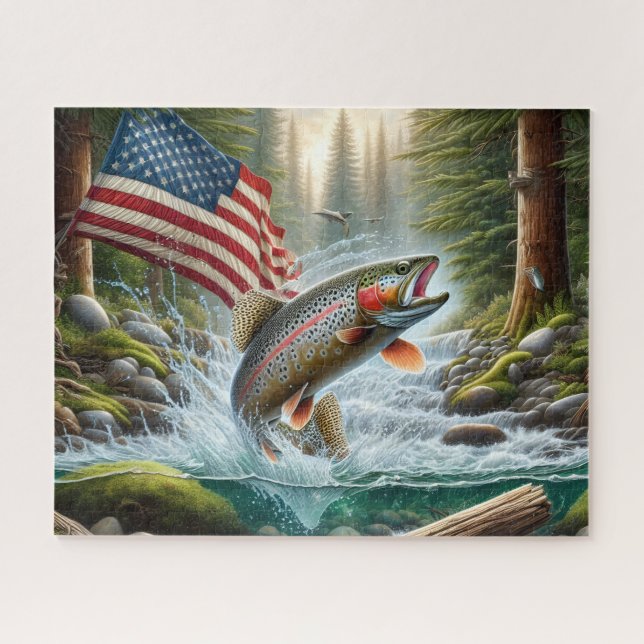 Puzzle Trucha de bandera americana (Horizontal)