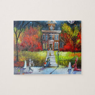 Puzzle Truco nocturno de Halloween o diversión del desfil