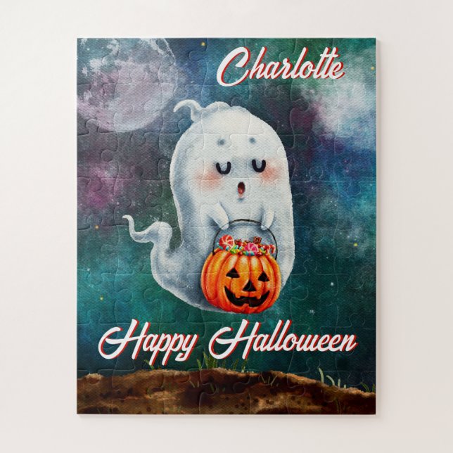 Puzzle Truco o trato, los fantasmas son dulces Halloween (Vertical)