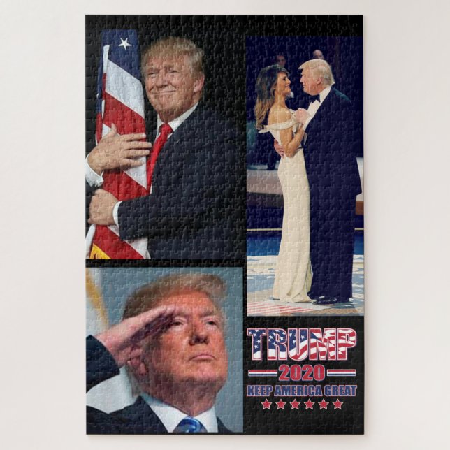 Puzzle Trump 2020 Mantenga a Estados Unidos grande (Vertical)