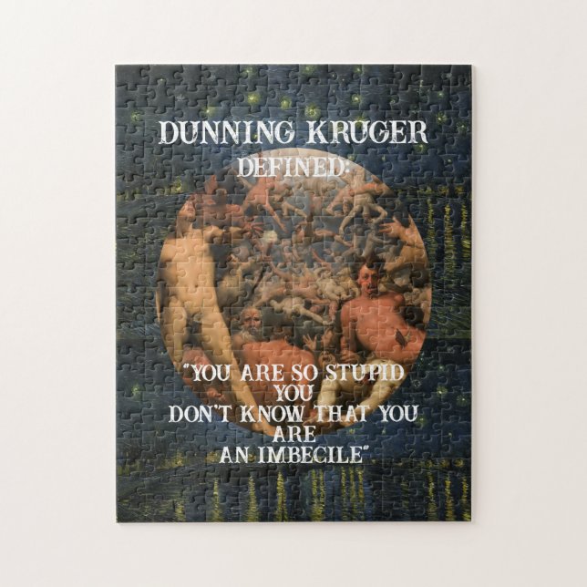 Puzzle Trump Dunning Kruger: Stupid people Republicans (Vertical)