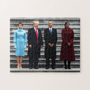 Puzzle Trump & Obamas En La Inauguración