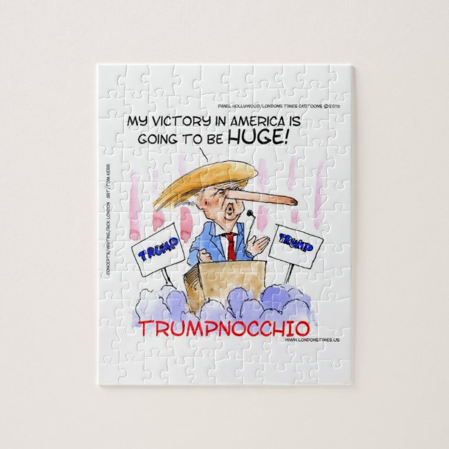Puzzle Trumpnocchio Divertido Donald Trump Artículos (Vertical)