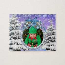 Puzzle Tu escena de nieve de invierno navideña de Navidad