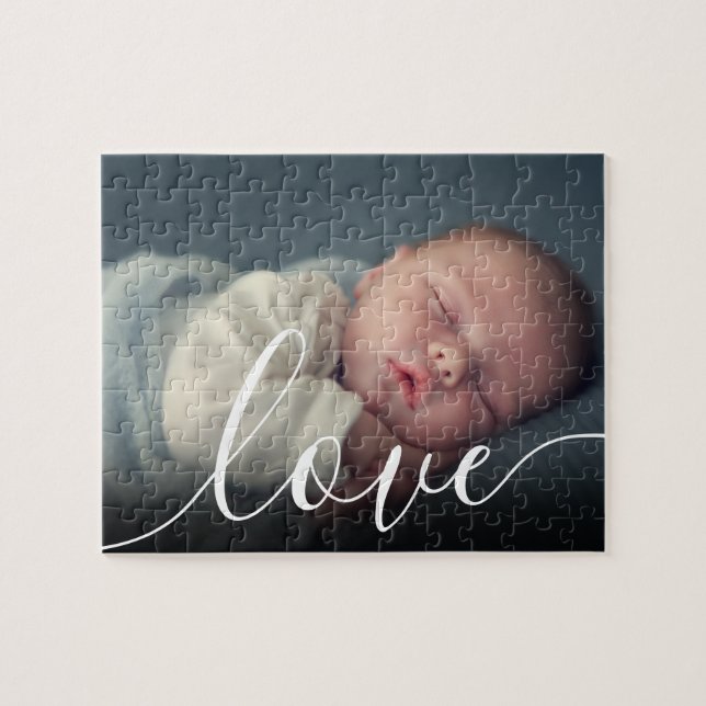 Puzzle Tu guión de foto de bebé favorito Amor (Horizontal)