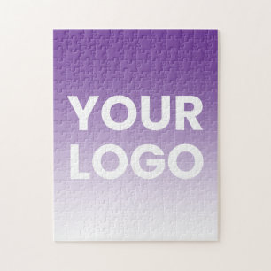 Puzzle Tu logotipo y gradiente de color de fondo editable
